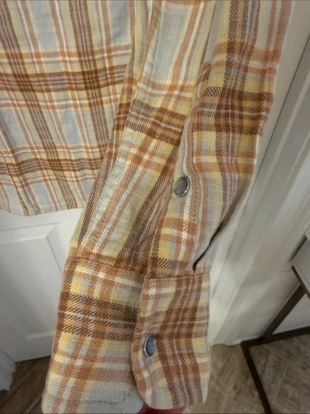 J. Crew Slim-fit western button front shirt in golden hour tartan flannel size 4